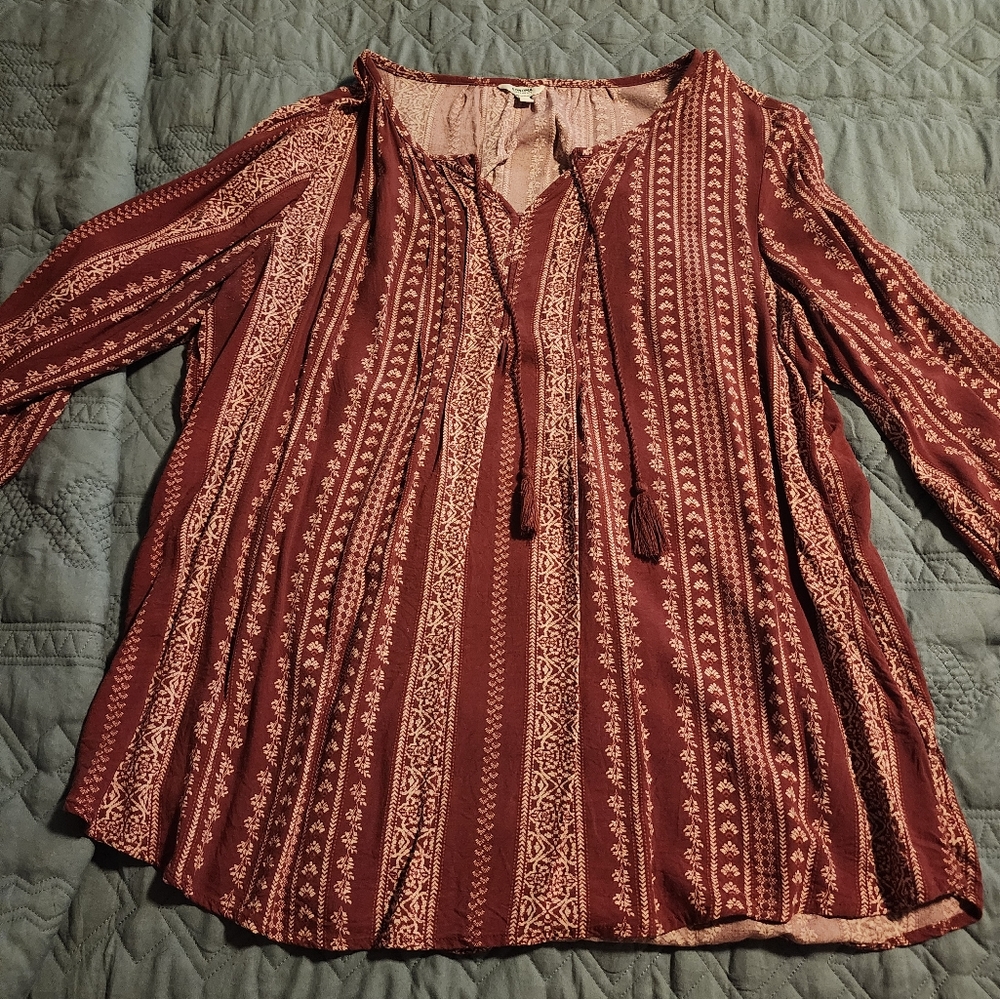 Burgundy Blouse